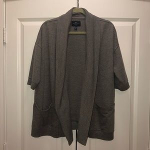 Half sleeve over-sized cardigan
